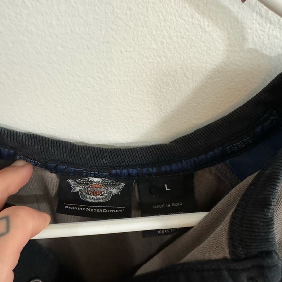 Harley Davidson long sleeve sz L - Picture 3 of 6